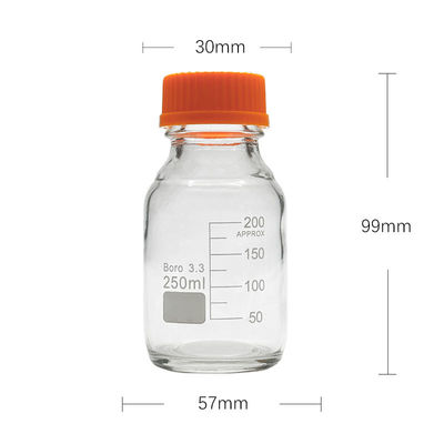 अनुकूलन योग्य 100ml ग्लास प्रयोगशाला बोतलें मीडिया भंडारण अभिकर्मक बोतल